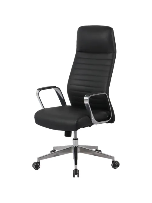 Кресло BN_Hg_EChair-505 TL нат. кожа черный алюминий