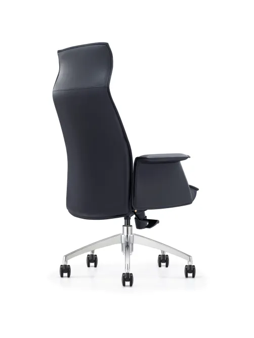 Кресло ЮФК Комус Мебель Easy Chair 503, экокожа, черный, алюминий