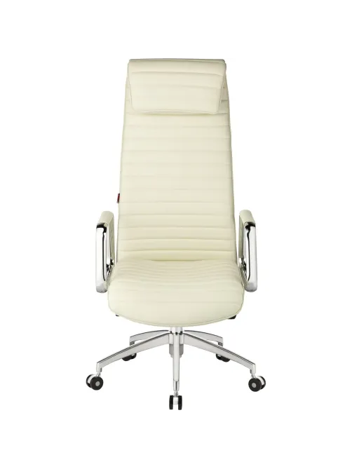Кресло BN_Fc_Руководителя Echair-528 ML кожа белая, алюминий