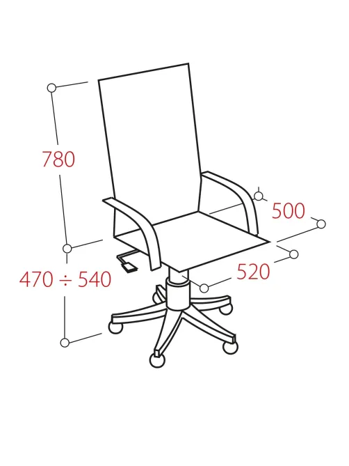 Кресло BN_Jl_Руководителя Echair-545 ML кожа черная, хром