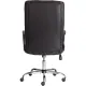 Кресло UT_Easy Chair Boston хром, (черн. подлок), кож/зам, черный, 36-6