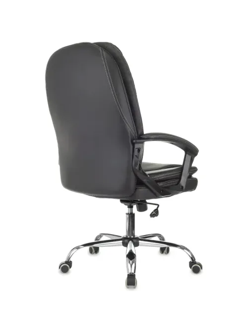 Кресло VB_EChair 668 TPU/SL черный экокожа крестов.металл хром