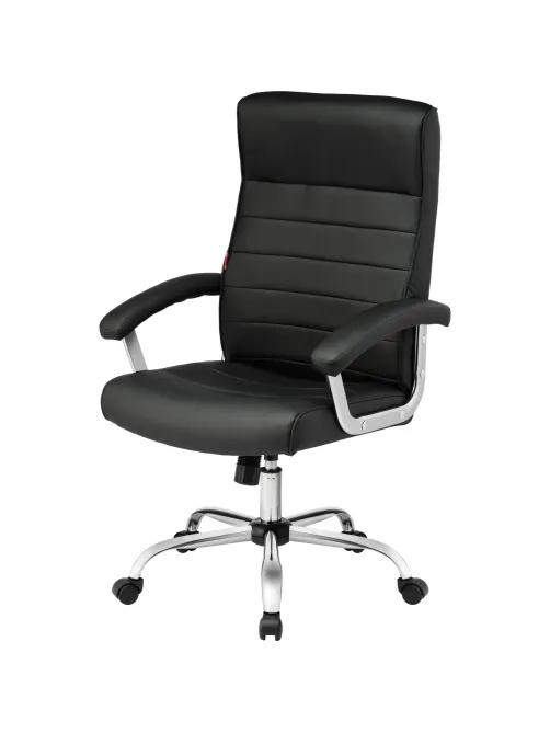 Кресло BN_Dt_EChair-586 TPU экокожа  черный, хром