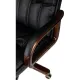 Кресло VB_ Бюрократ T-9932W-LOW-Eco черн. экокожа низ.спин крест.мет/дерево