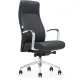 Кресло ЮФК Комус Мебель Easy Chair 501, экокожа, черный, алюминий