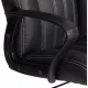 Кресло UT_Easy Chair Boston хром, (черн. подлок), кож/зам, черный, 36-6