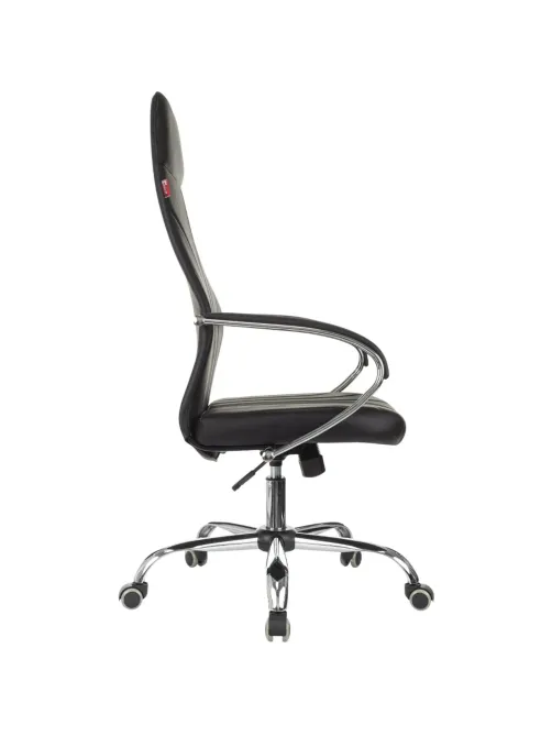 Кресло VB_EChair 655LT SL/TPU черный экокожа крестов. хром