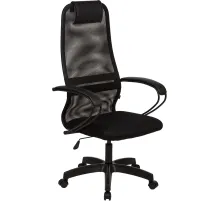 Кресло МТ_EChair 675 TTW сетка/ткань черный пластик