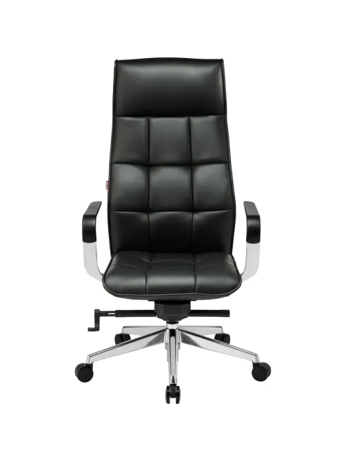 Кресло BN_Fc_EChair-597 ML кожа черный, алюминий