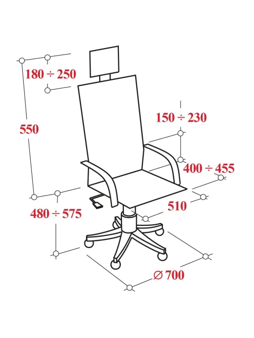 Кресло VB_EChair 663 TC-H/SL черный TW-01 38-418 сетка/ткань