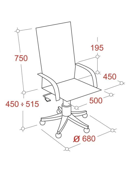 Кресло BN_Fc_EChair-598 MPU кожзам черный, алюминий