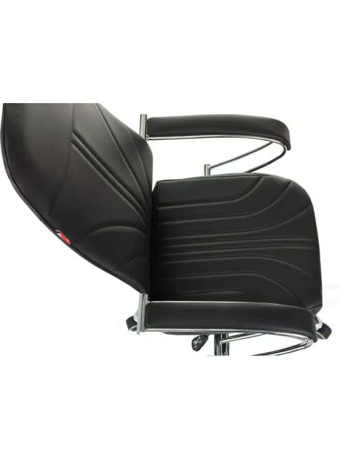 Кресло VB_EChair 655LT SL/TPU черный экокожа крестов. хром