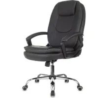 Кресло VB_EChair 668 TPU/SL черный экокожа крестов.металл хром
