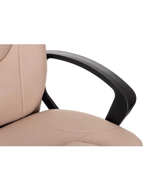 Кресло VB_EChair 668LT PU бежевый эко.кожа крестов. пластик