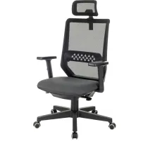 Кресло VB_EChair 663 TC-H черный TW-01 38-418 сетка/ткань
