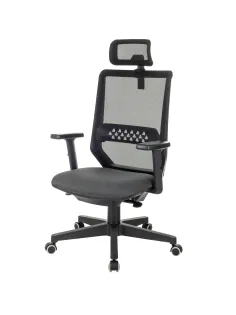 Кресло VB_EChair 663 TC-H черный TW-01 38-418 сетка/ткань