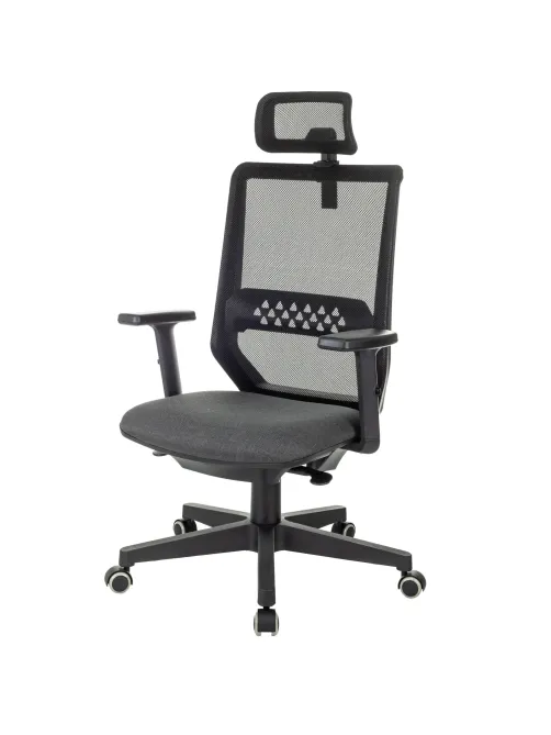 Кресло VB_EChair 663 TC-H черный TW-01 38-418 сетка/ткань