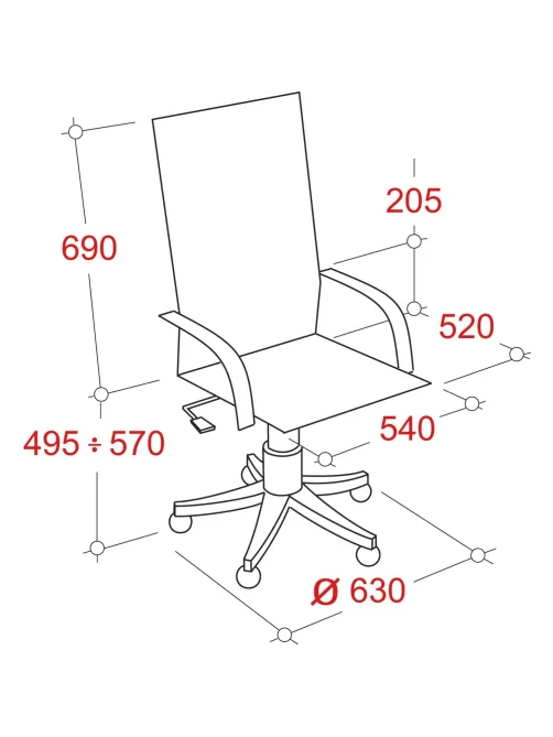Кресло BN_Dt_EChair-561 TR рец. кожа черная, хром