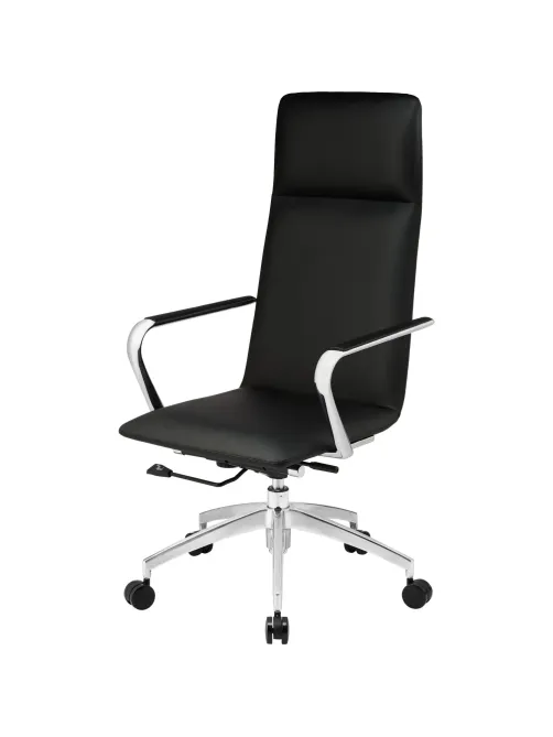Кресло BN_Jl_EChair-593 TPU экокожа черный, алюминий