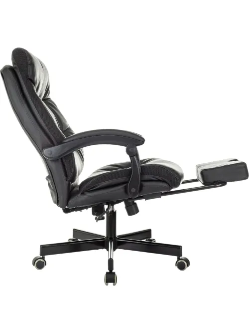 Кресло VB_EChair 624 PU PM черный эко.кожа  подст.для ног