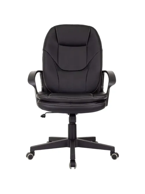 Кресло VB_EChair 668 PU черный эко.кожа крестов. пластик