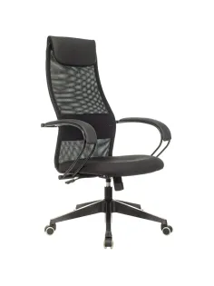 Кресло VB_EChair-655 LT TTW сетка/ткань черный, пластик