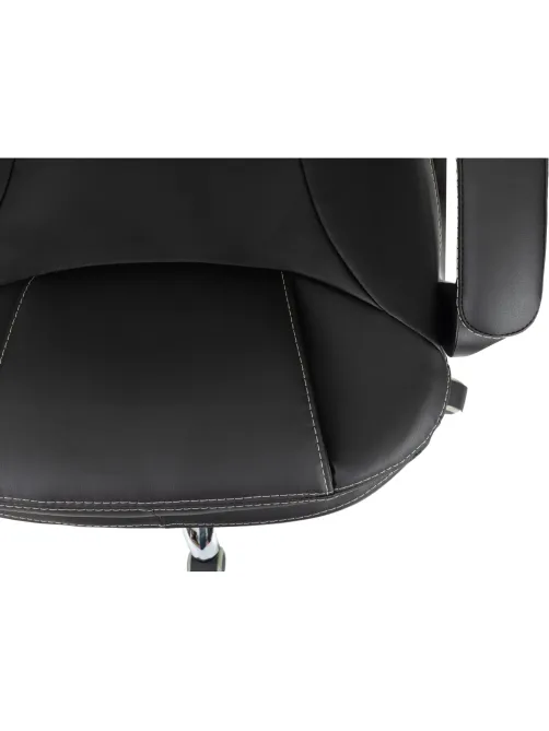 Кресло VB_EChair 668 TPU/SL черный экокожа крестов.металл хром