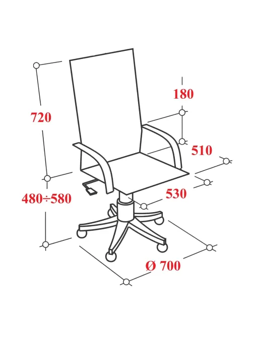 Кресло UT_Easy Chair Boston хром, (черн. подлок), кож/зам, черный, 36-6