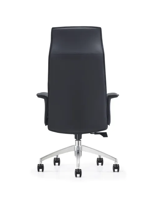 Кресло ЮФК Комус Мебель Easy Chair 503, экокожа, черный, алюминий