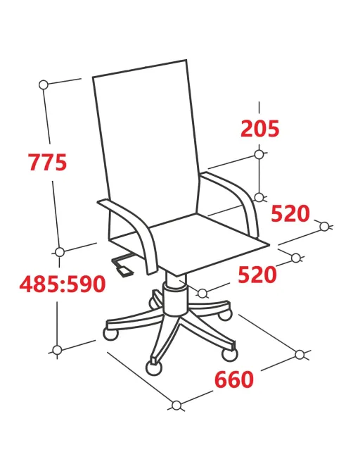 Кресло BN_SH_EChair-565 TPU кожзам черный, хром