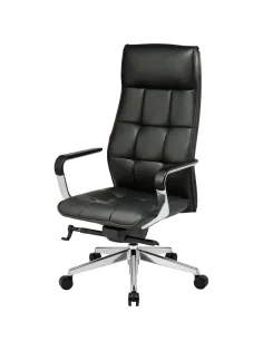 Кресло BN_Fc_EChair-597 ML кожа черный, алюминий