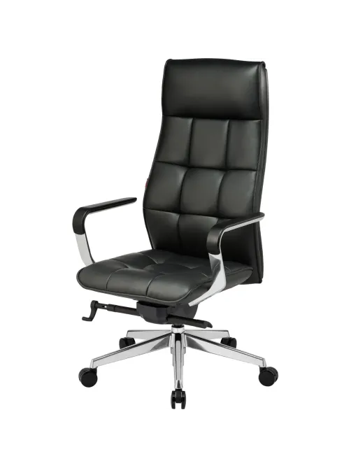 Кресло BN_Fc_EChair-597 ML кожа черный, алюминий