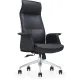 Кресло ЮФК Комус Мебель Easy Chair 503, экокожа, черный, алюминий