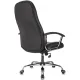 Кресло БР Комус Мебель EChair 658 экокожа (строчка ромб),черный, хром