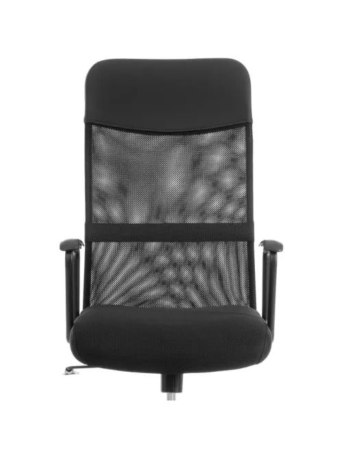 Кресло ТЧ Комус Мебель Easy Chair 619, сетка/экокожа, черный, хром