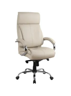 Кресло BN_SH_EChair-516 TPU кожзам бежевый, хром