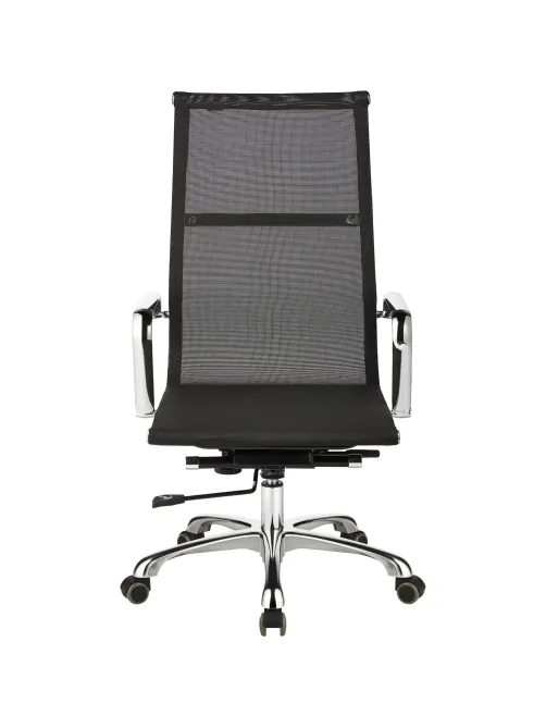 Кресло BN_Jl_Руководителя EChair-702 T net сетка черная, хром