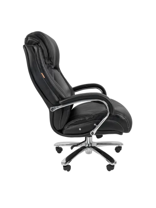 Кресло VT_CHAIRMAN 402 кожа черная, хром