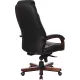 Кресло VB_Бюрократ T-9923WALNUT/BLACK кожа черный, дерево