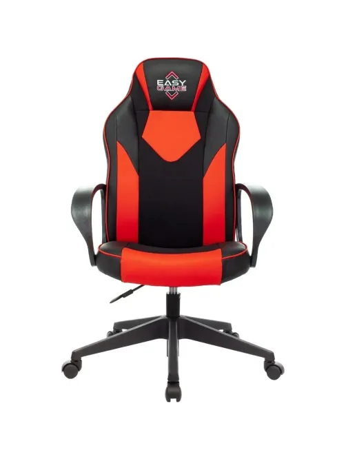 Кресло VB_Echair Easy Game-905 TPU кожзам черный/красный пластик