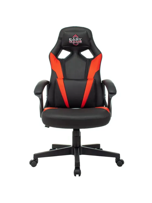Кресло VB_Echair Easy Game-906 TPU кожзам черный/красный пластик