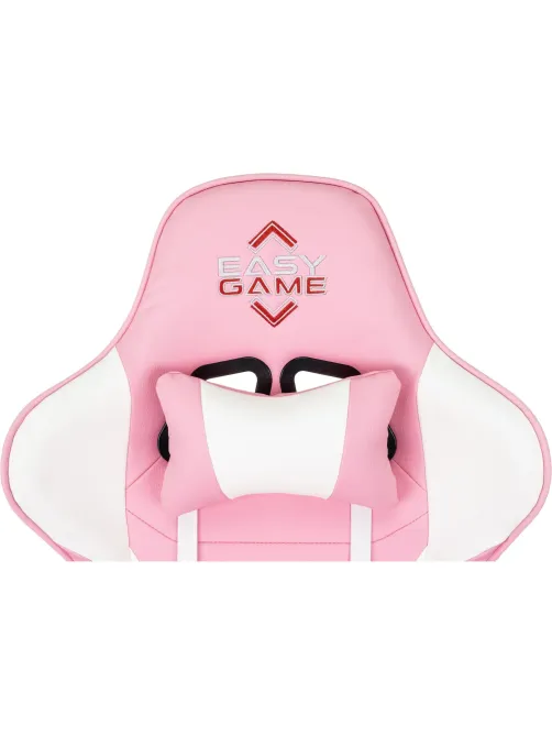 Кресло VB_Echair Easy Game-907 LT PU экокожа розовый/белый, пластик