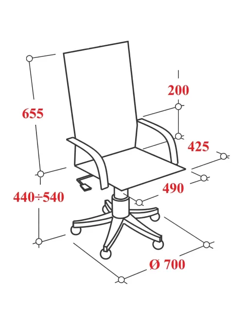 Кресло VB_Echair Easy Game-905 TPU кожзам черный/красный пластик