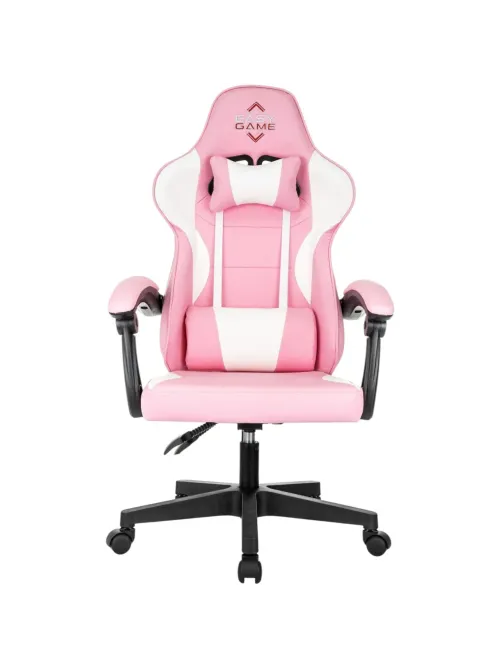 Кресло VB_Echair Easy Game-907 LT PU экокожа розовый/белый, пластик