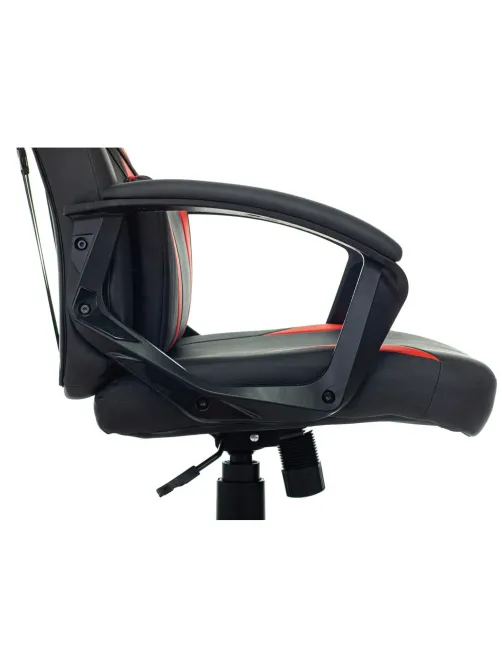 Кресло VB_Echair Easy Game-906 TPU кожзам черный/красный пластик
