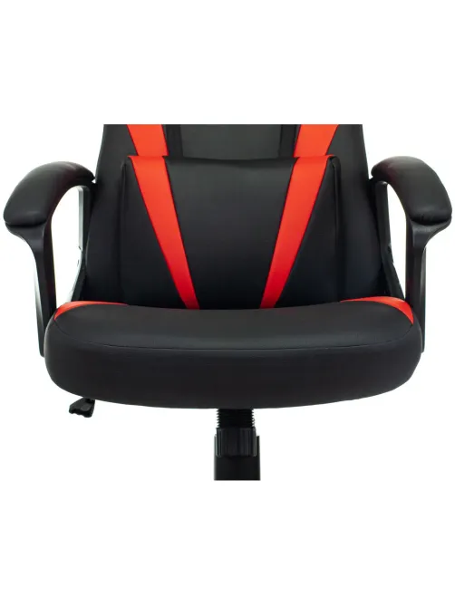 Кресло VB_Echair Easy Game-906 TPU кожзам черный/красный пластик