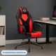 Кресло VB_Echair Easy Game-905 TPU кожзам черный/красный пластик