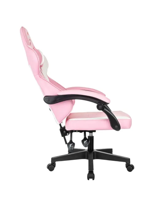Кресло VB_Echair Easy Game-907 LT PU экокожа розовый/белый, пластик