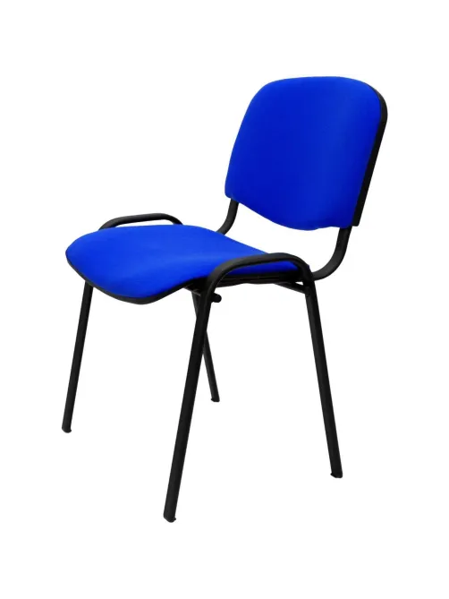 Стул UA_EChair Rio(ИЗО/ISO) чёрн, ткань синяя С-6