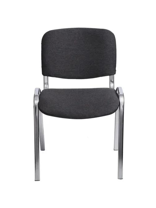 Стул FA_EChair Rio (ИЗО) хром, ткань серая C-38/ТК-2